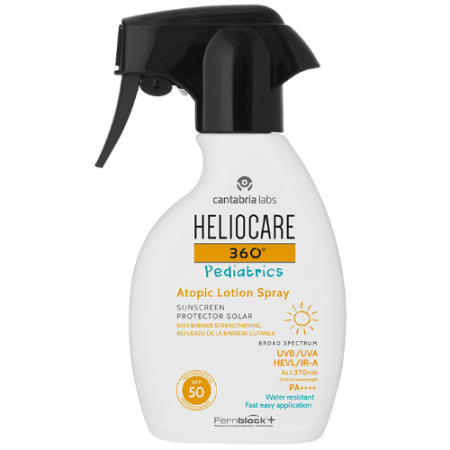 HELIOCARE 360 PEDIATRICS purškiama apsauga nuo saulės atopinei vaikų ir kūdikių kūno odai spf50