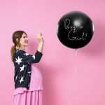 Gender Reveal Balloon Boy or Girl pink confetti 100cm