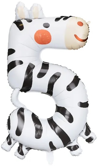 Folinis balionas skaičius 5 Zebra