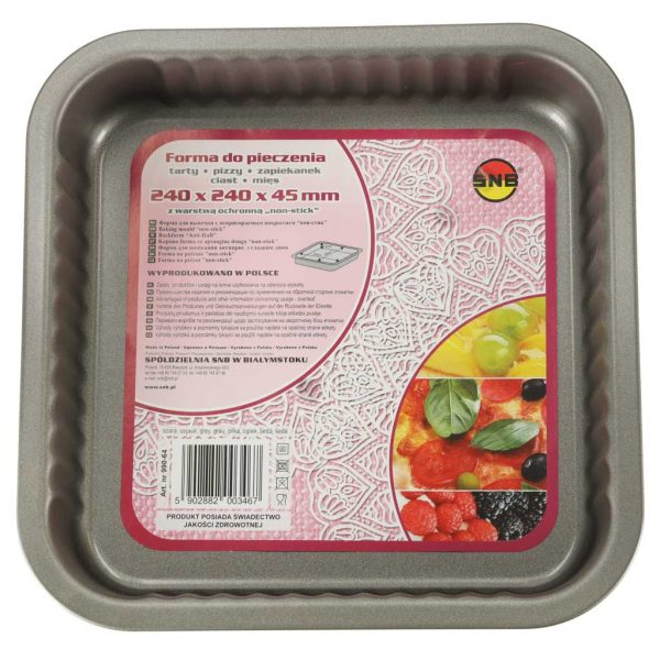 Baking tray 24cm x 24cm grey