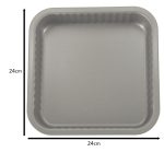 Baking tray 24cm x 24cm grey
