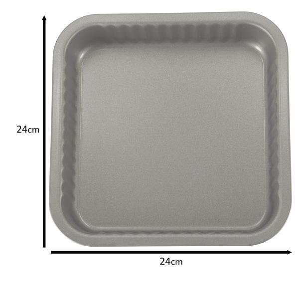 Baking tray 24cm x 24cm grey