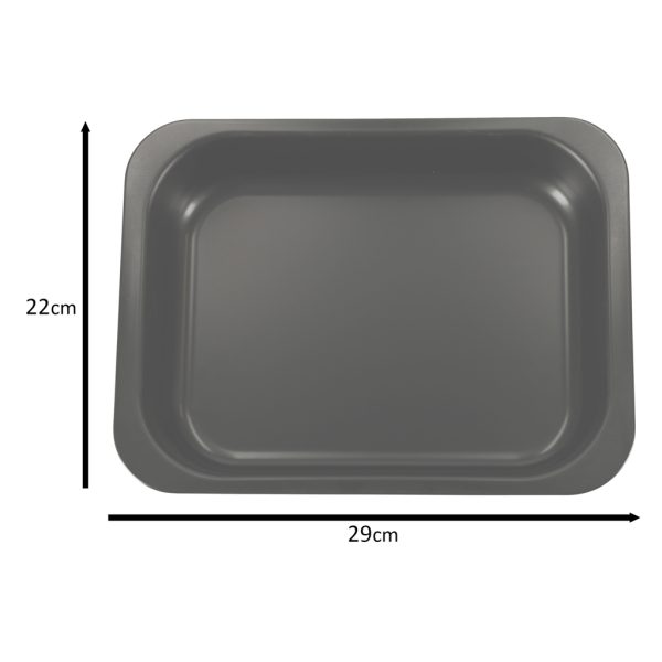 Multi-purpose baking tray 29cm x 22cm x 60cm black