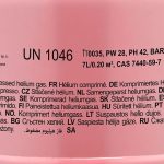 Helium bottle for 30 balloons pink