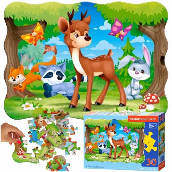 CASTORLAND Puzzle 30 pieces A Deer and Friends - Forest Animals 4+