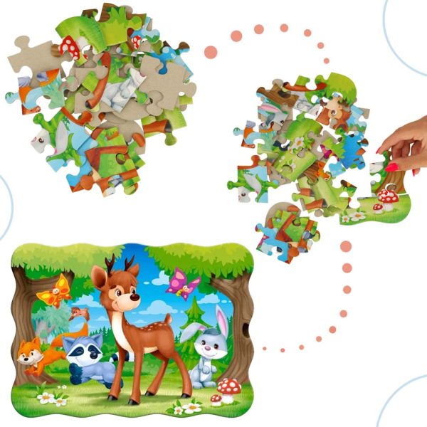 CASTORLAND Puzzle 30 pieces A Deer and Friends - Forest Animals 4+