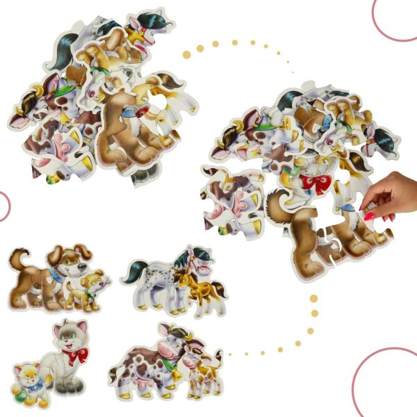 CASTORLAND Puzzle 4in1 Animals with Babies