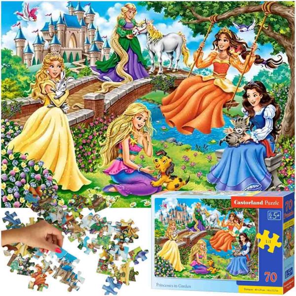CASTORLAND Puzzle 70 pieces Princesses in Garden - Princesses in the Garden 5+