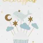 Decorations for muffin cups - Whale 11cm-13.5cm 7 pieces