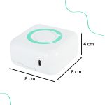 Mini thermal label photo printer + USB cable square blue