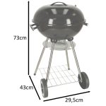 Portable charcoal grill with ventilation