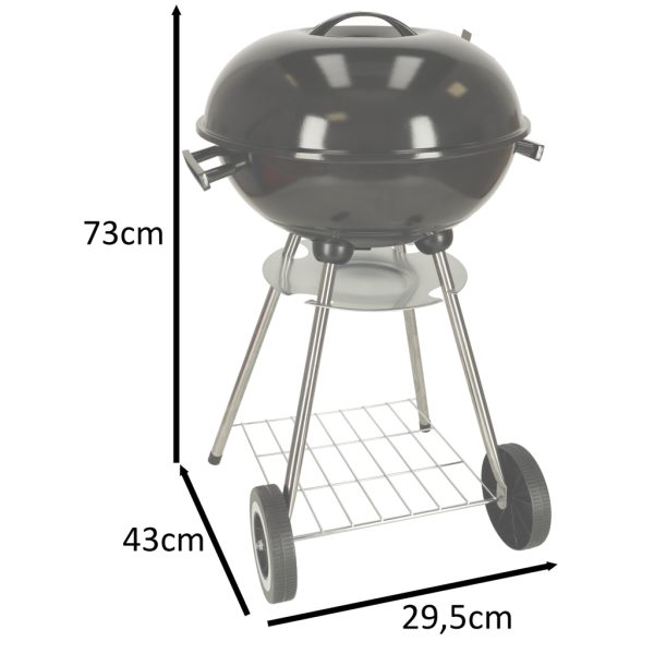 Portable charcoal grill with ventilation