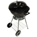 Portable charcoal grill with ventilation