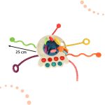 Montessori sensory toy teether blue