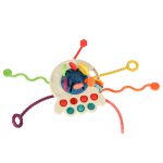 Montessori sensory toy teether blue