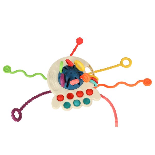 Montessori sensory toy teether blue