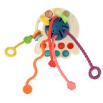 Montessori sensory toy teether blue