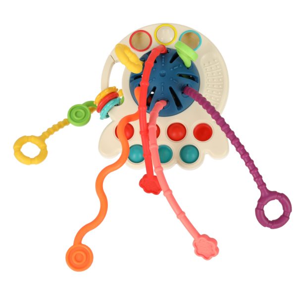 Montessori sensory toy teether blue