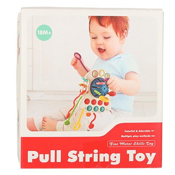 Montessori sensory toy teether blue