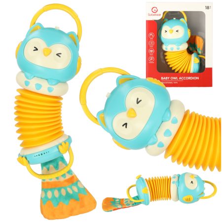 Harmony accordion for children orange owl playing LED 30cm
