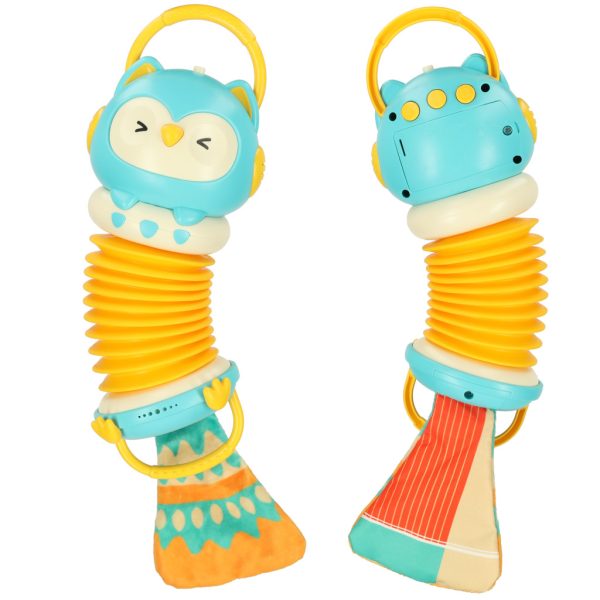 Harmony accordion for children orange owl playing LED 30cm