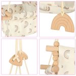 Children's swing fabric wooden hanging rainbow