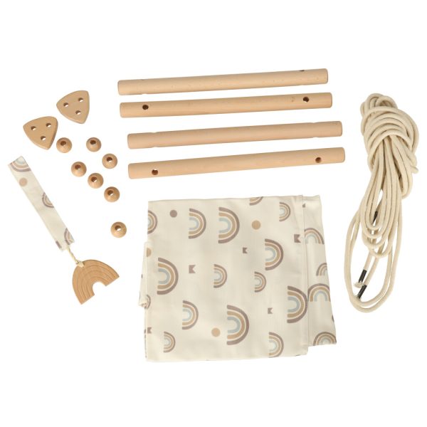 Children's swing fabric wooden hanging rainbow