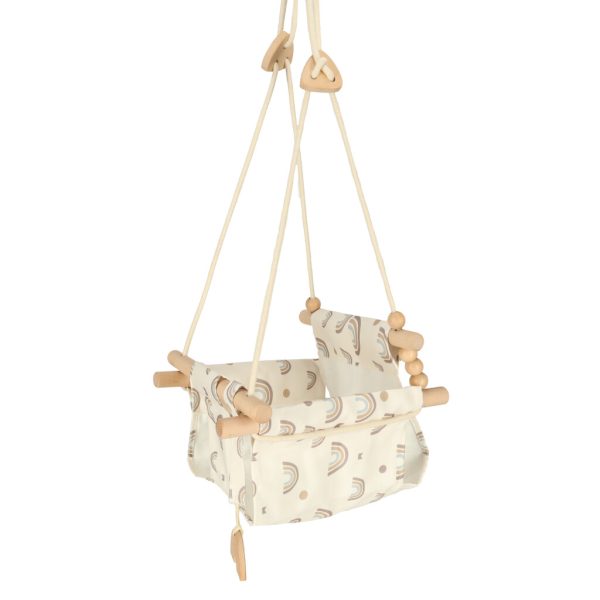 Children's swing fabric wooden hanging rainbow