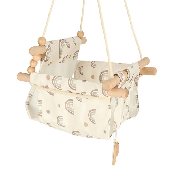 Children's swing fabric wooden hanging rainbow