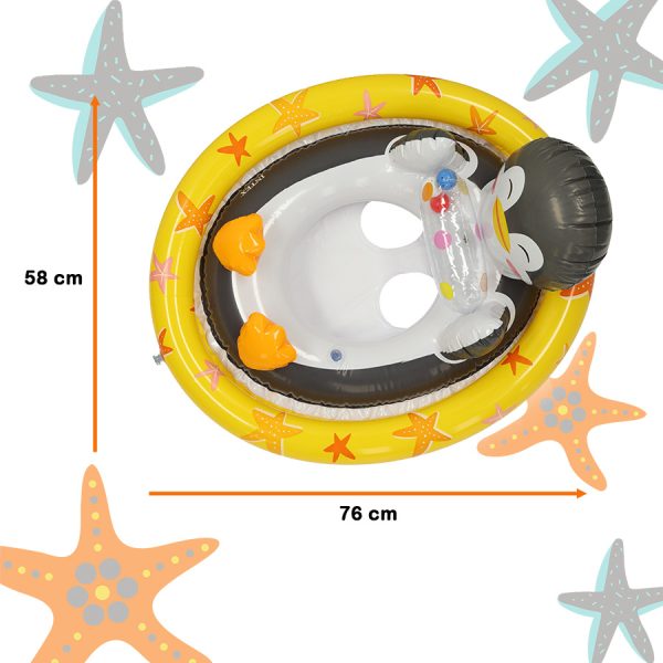 Children's swimming pontoon penguin wheel