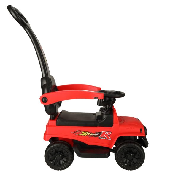 Off-road car push ride with sound and lights red
