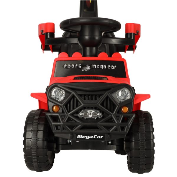 Off-road car push ride with sound and lights red