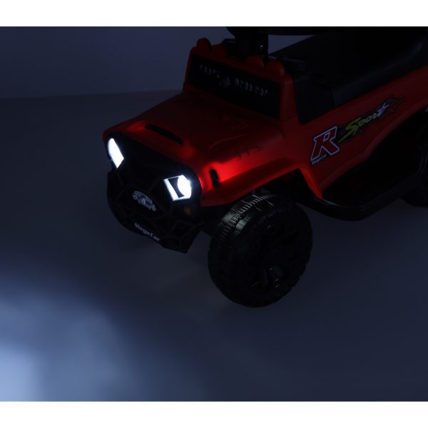 Off-road car push ride with sound and lights red