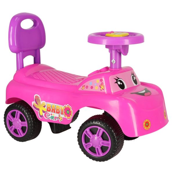 Paspiriamas vaikiškas automobilis rožinis