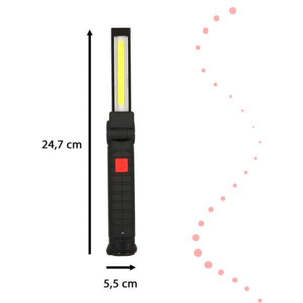 Workshop torch USB COB magnet rechargeable 1200 mAh 200 lm