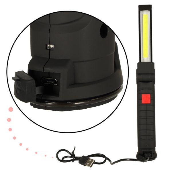 Workshop torch USB COB magnet rechargeable 1200 mAh 200 lm