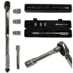 Veržliaraktis 460mm 1/2'' + 3 lizdai 17-21mm 40-210Nm su užraktu + dėklas