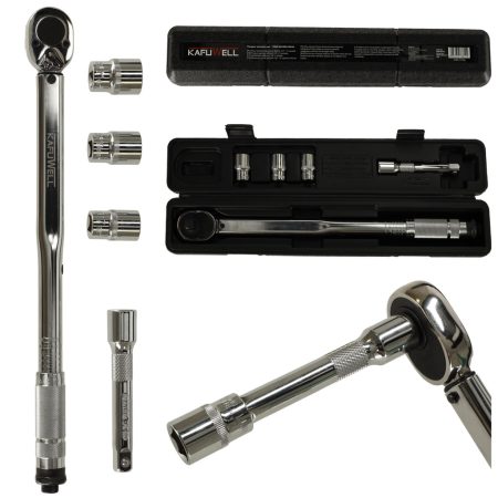 Veržliaraktis 460mm 1/2'' + 3 lizdai 17-21mm 40-210Nm su užraktu + dėklas