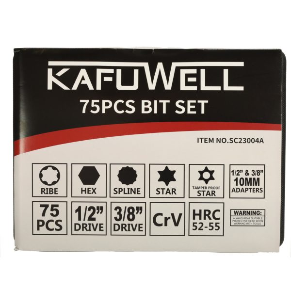 Screwdriver bit set 75el.