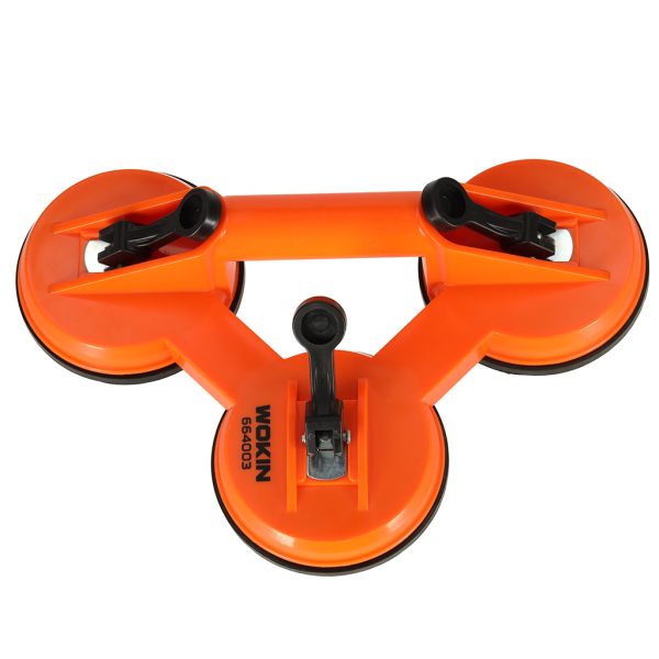 Suction cup handle for handling plate glass panes