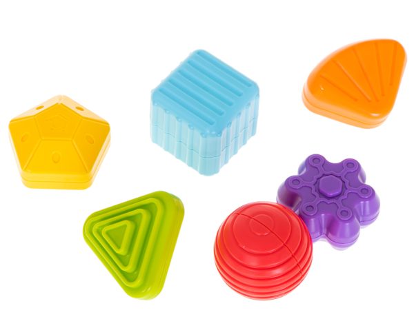 Flexible cube sorter toy plug-in square