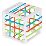 Flexible cube sorter toy plug-in square