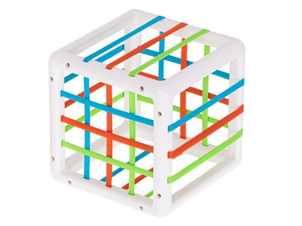 Flexible cube sorter toy plug-in square