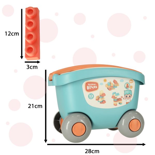 Bricks in a trolley container with lid 32 pieces