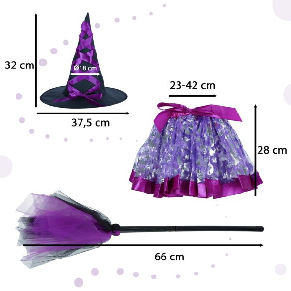 Witch witch costume 3 pieces purple