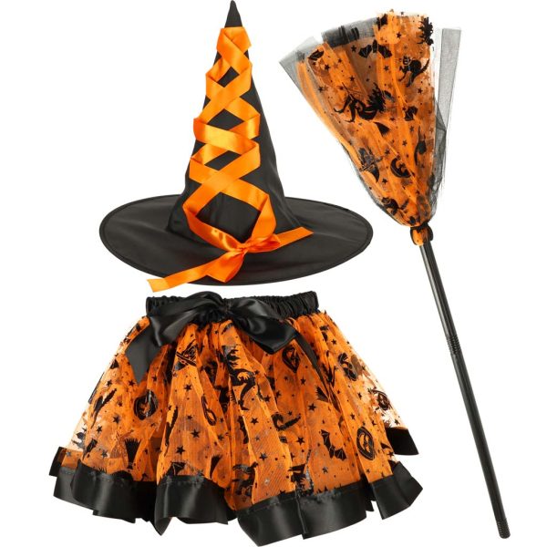 Witch witch costume 3 pieces orange