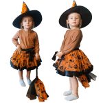 Witch witch costume 3 pieces orange