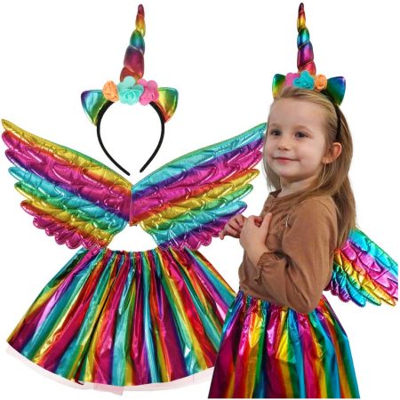 Unicorn costume skirt headband multicolour