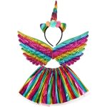 Unicorn costume skirt headband multicolour