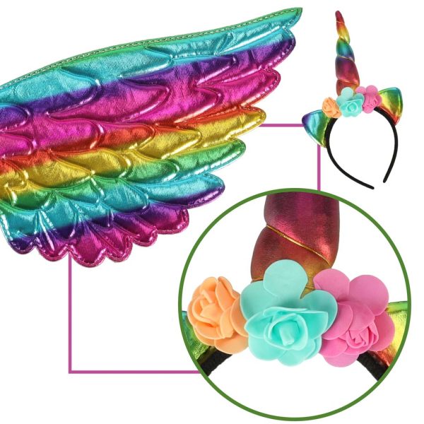 Unicorn costume skirt headband multicolour